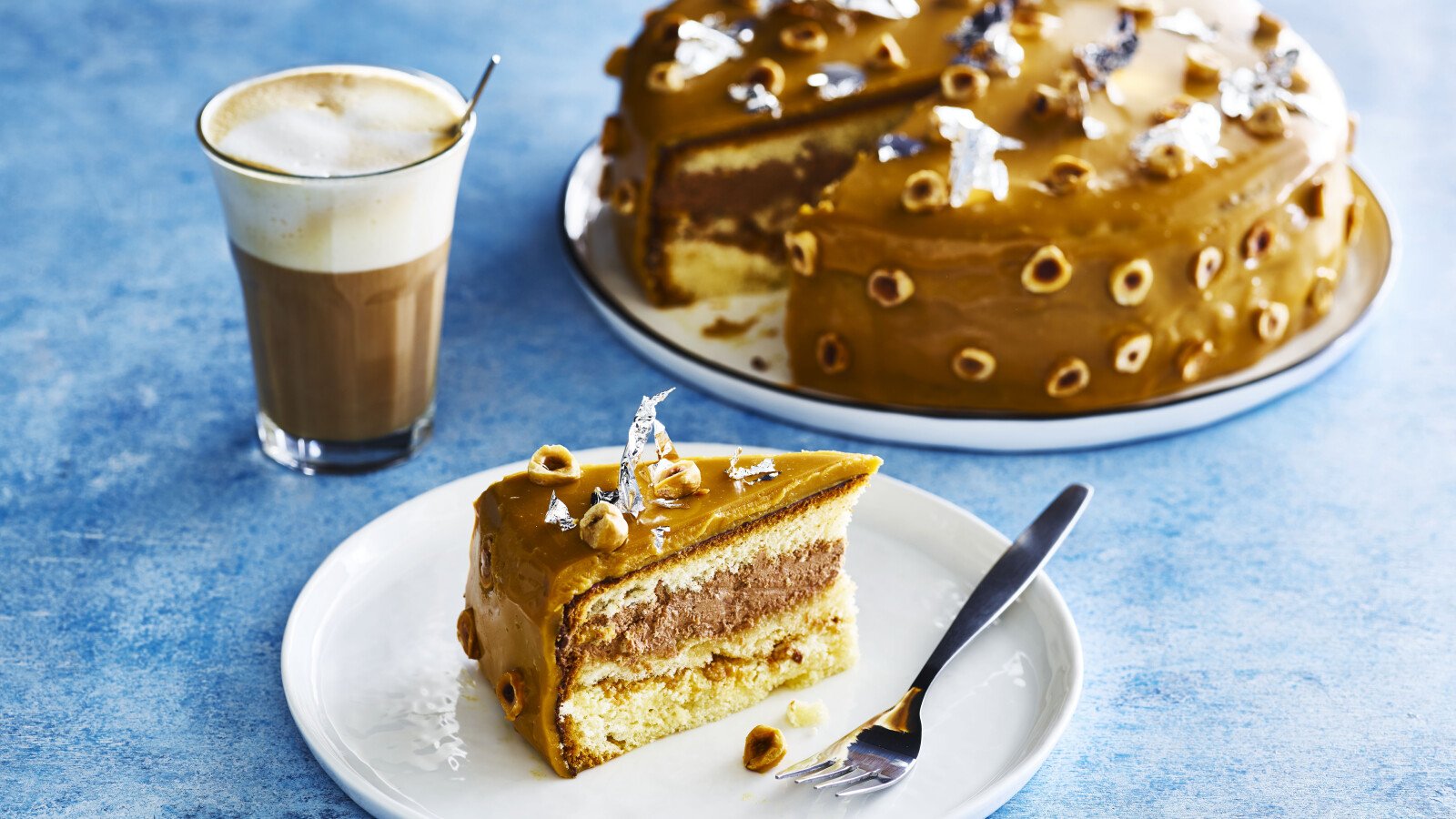 Hazelnoot karameltaart