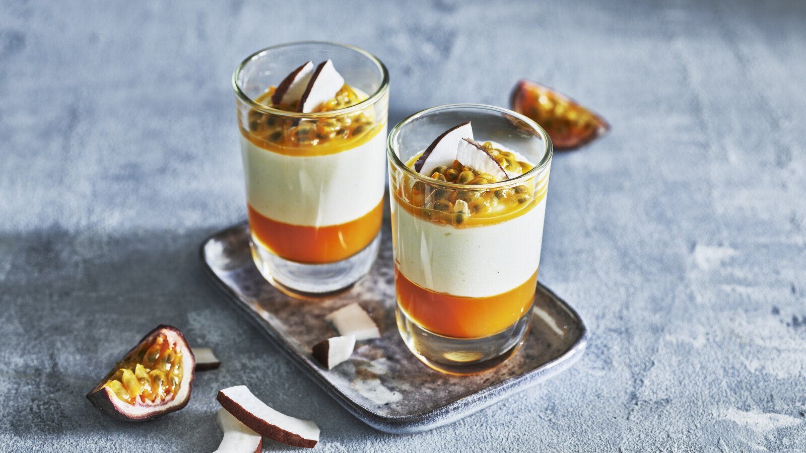 Kokosmousse met Passievrucht