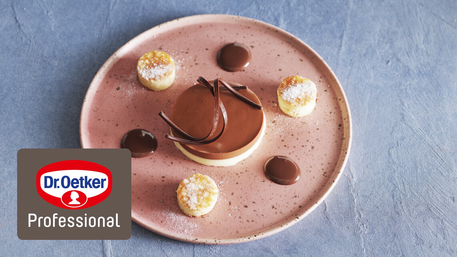 Panna Cotta van vanille en chocolade, pancake