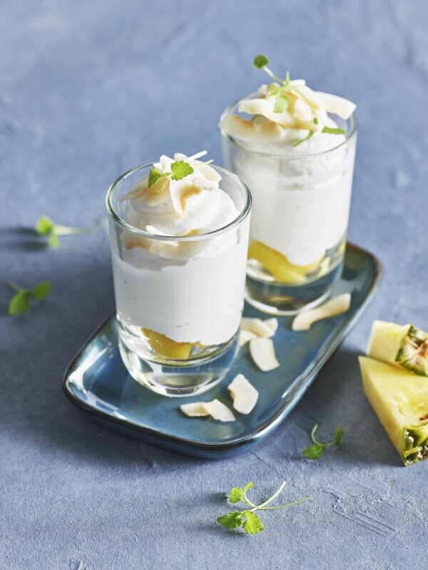 Kokosmousse met ananas